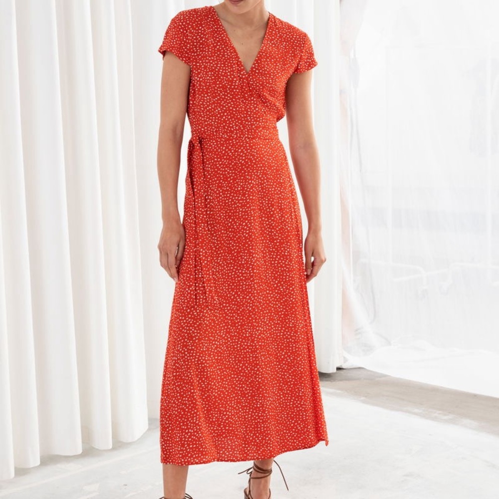 & Other Stories wrap Sundress V-Neck sz 6.